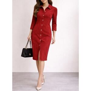 Elegant Red Midi Dress